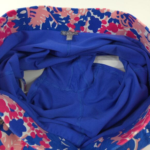 T BY TALBOTS MULTICOLOR FLORAL SKORT WOMEN`S SIZE LARGE ZIP POCKETS COTTON BLEND - Picture 11 of 16